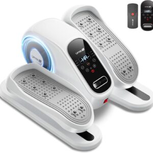 Under Desk Elliptical Machine, Ellipse Leg Exerciser for Seniors, Quiet & Portable Electric Seated Eclipse Exercise Training Machine with Remote, 12 Speeds & Mute Function, Manual & Auto Mode