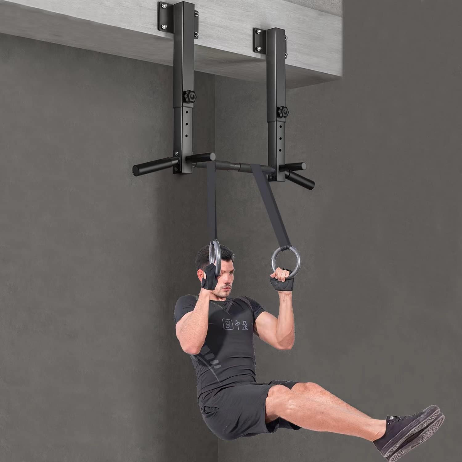 Wall Mount Pull Up Bar, Joist Mount Pull Up Bar, Beam and Rafter Mounted Chin Up Bar for Home Gym With Wood Mount and Wall Mount Screws - Image 2