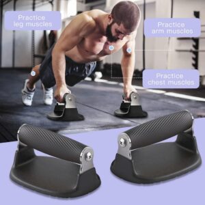 BeneLabel Push Up Bars, Pushup Stands, Anti-Slip Soft Plastic Push Up Handles, Bottom Anti-Slip Pad, Stainless Steel Support Frame, Strength Training Equipment, Perfect for Floor Workout Exercise