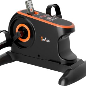 Motorized Exercise Bike Electric Pedal Exerciser for Seniors Rehab Training, Under Desk Bike Pedal Exerciser for Arm/Leg Fitness & Physical Therapy, 12 Levels Speed Adjustment