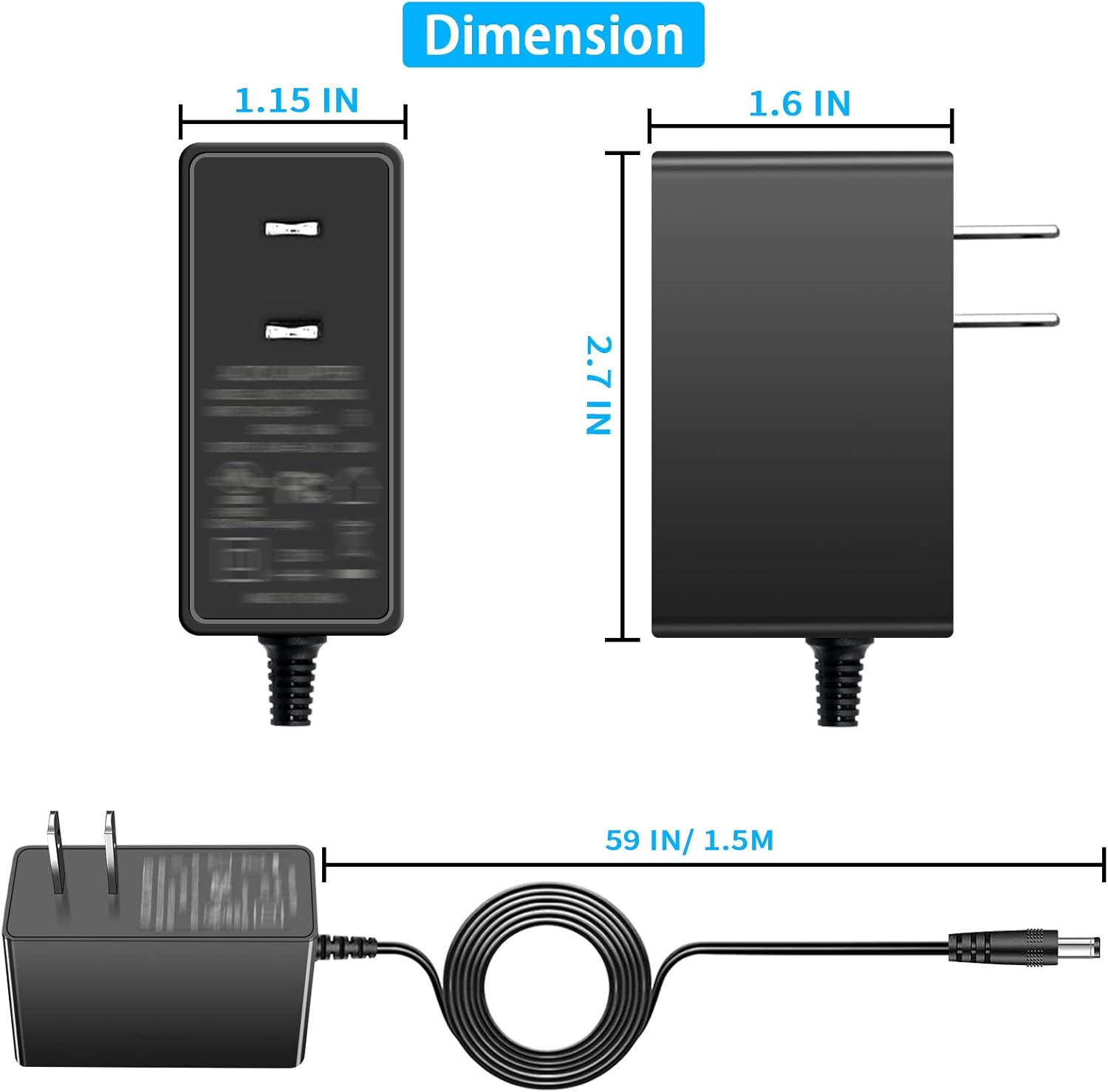 Power Supply Cord for ProForm Elliptical, 6V 2A Charger for 850 510E 480 490 500 600 LE, 390 395 475 510 EX, 400 700, for Nordictrack GX 2.7 Act Cardio Cross Trainer Elliptical Bike. - Image 8
