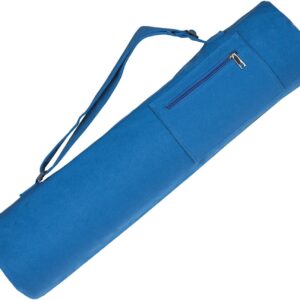 Cotton yoga mat bag with Pockets and Adjustable Strap – Full Zip Cargo Yoga Mat Carrier Bag – Bag for 1/4″ 1/3″ Thick Yoga Mat