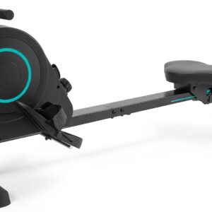 Rowing Machine for Home Row Rower Machine with 16-Level Adjustable Resistance, LCD Monitor, 350 lbs Capacity, Whisper Quiet, Compact & Space-Saving with Transport Wheels for Home, Office, Apartment