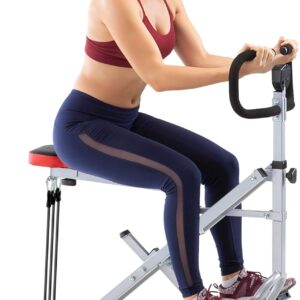 Marcy Squat Rider Machine for Glutes and Quads Workout XJ-6334, Silver & Black