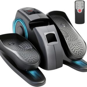Under Desk Elliptical Machine, Ellipse Leg Exerciser as Seen on TV with Remoter, Quiet Electric Seated Pedal Exerciser, Mini Leg Exercise While Sitting for Seniors, Manual & Auto Mode for Home Office