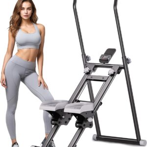 Stair Stepper for Home Gym,Folding Vertical Climber Cardio Exercise Machine,Stair Climber for Full Body Workout with Adjustable Handlebar for Women & Men