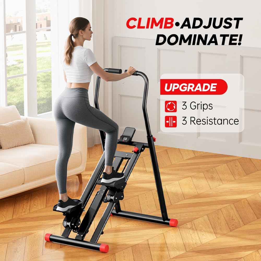 Stair Stepper for Home Gym Exercise, New Version Vertical Climber Machine for Full-Body Workout,Resistance Three-Speed Adjustment, Compact Folding Cardio Exercise Climber - Image 3