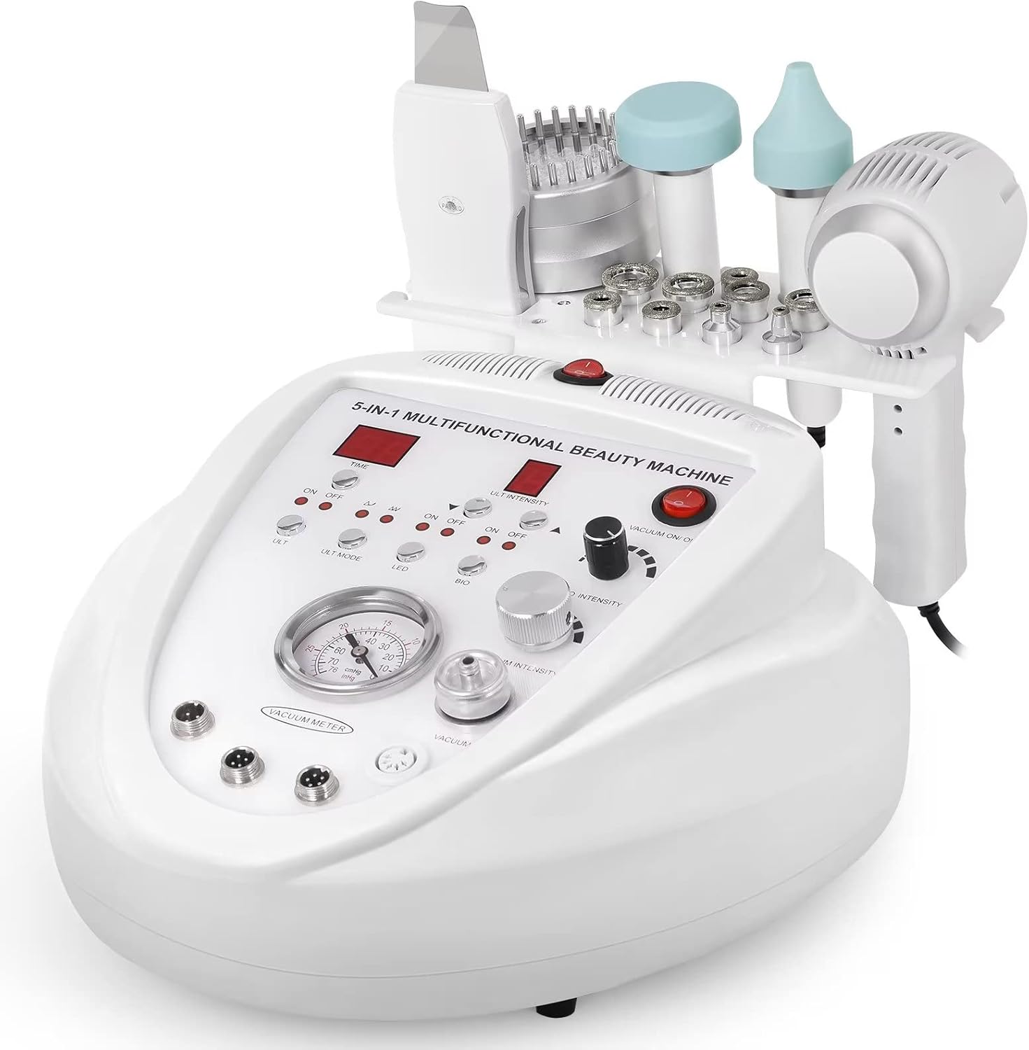 5 in 1 Micro Diamondermabrasion Machine, Mcwdoit Facial Machine 68cmhg Professional Home Use Skin Care
