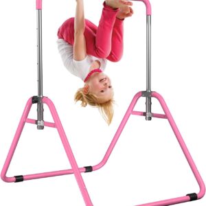 Kids Gymnastics Bar Gymnastic Equipment for Home Adjustable Height Gymnastic Training Bar Gymnastic Stuff for 3-7 Years Old Girls