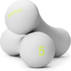 Dumbbell Hand Weight (Sold in Pairs), PVC Coated, Texturized Rubber Exercise & Fitness Dumbbell for Home Gym Equipment Workouts Strength Training & Anti-Slip Free Weights for Women, Men