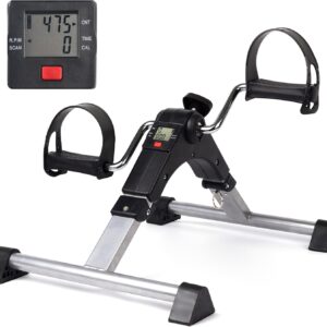 Under Desk Bike Pedal Exerciser, Portable Foldable Mini Stationary Exercise Bike for Home, Rehabilitation Peddler Machine