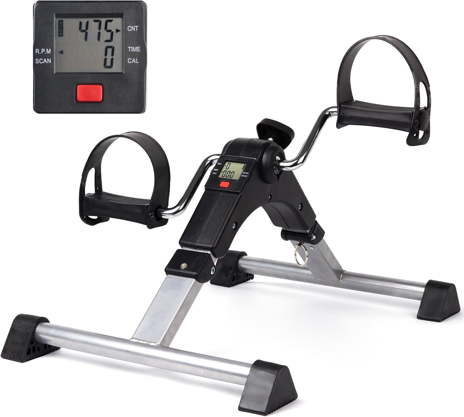 Under Desk Bike Pedal Exerciser, Portable Foldable Mini Stationary Exercise Bike for Home, Rehabilitation Peddler Machine