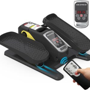 Under Desk Elliptical Machine, Electric Ellipse Leg Exerciser for Senior, Quiet and Compact Electric Seated Pedal Exerciser for Home with Display Monitor, Remote Control and 12 Adjustable Speeds
