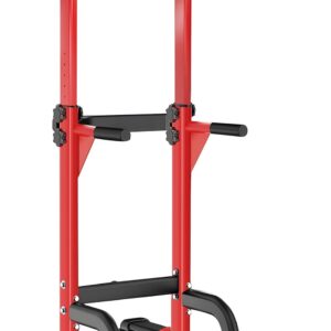 SogesHome Power Tower Pull Up Bar and Dip Station Adjustable Height Dip Stand Multi-Functional Strength Training Fitness Workout Station