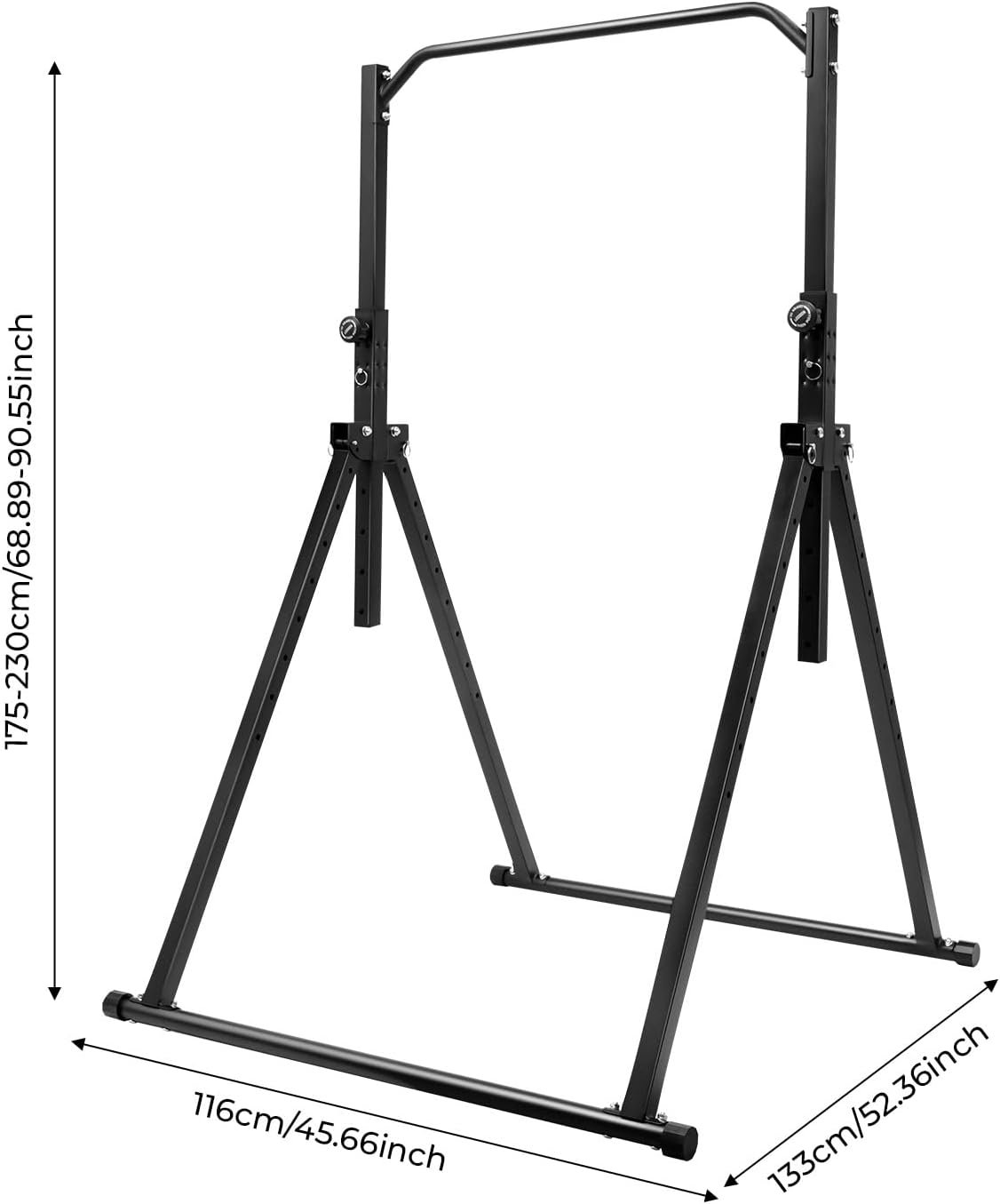 Triangular Pull Up Station, Carbon Steel Pull Up Bar for Home Gym Strength Training Equipment, 440.92 lbs 4.36 * 3.81 ft Adjustable Height Home Pull Up Bar (Free Standing) - Image 2