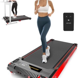 Walking Pad Treadmill, Anylife Incline Walking Pads Under Desk 330lb Capacity, 2.5HP Portable Treadmills for Home, Compact Treadmill Small Running Pad with LED Display, Remote Control, Black