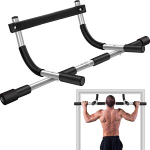 TOPOKO Upgrade Pull Up Bar for Doorway – Max Capacity 440 lbs, Portable Upper Body Workout Bar for Strength Training