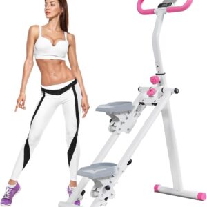 Stair Stepper for Home Gym Folding Vertical Climber Cardio Exercise Machine for Full Body Workout Machine, Adjustable Handlebar & Pedals, 300LBS Load