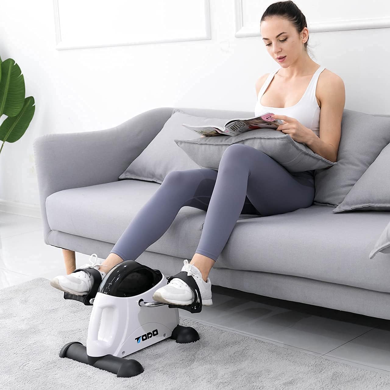 Mini Exercise Bike TODO Pedal Exerciser Foot Peddler Portable Therapy Bicycle with Digital Monitor - Image 8