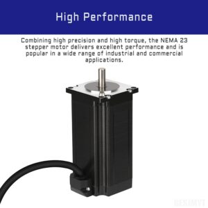 3PCS Nema 23 Stepper Motor 3300mNm(467.31oz.in) Bipolar 4.2A High Torque 110MMx57 Motors for 3D Printer CNC Milling Engraving Machine Laser Engraving 1.8 Deg 2 Phase 4 Lead Step Motor