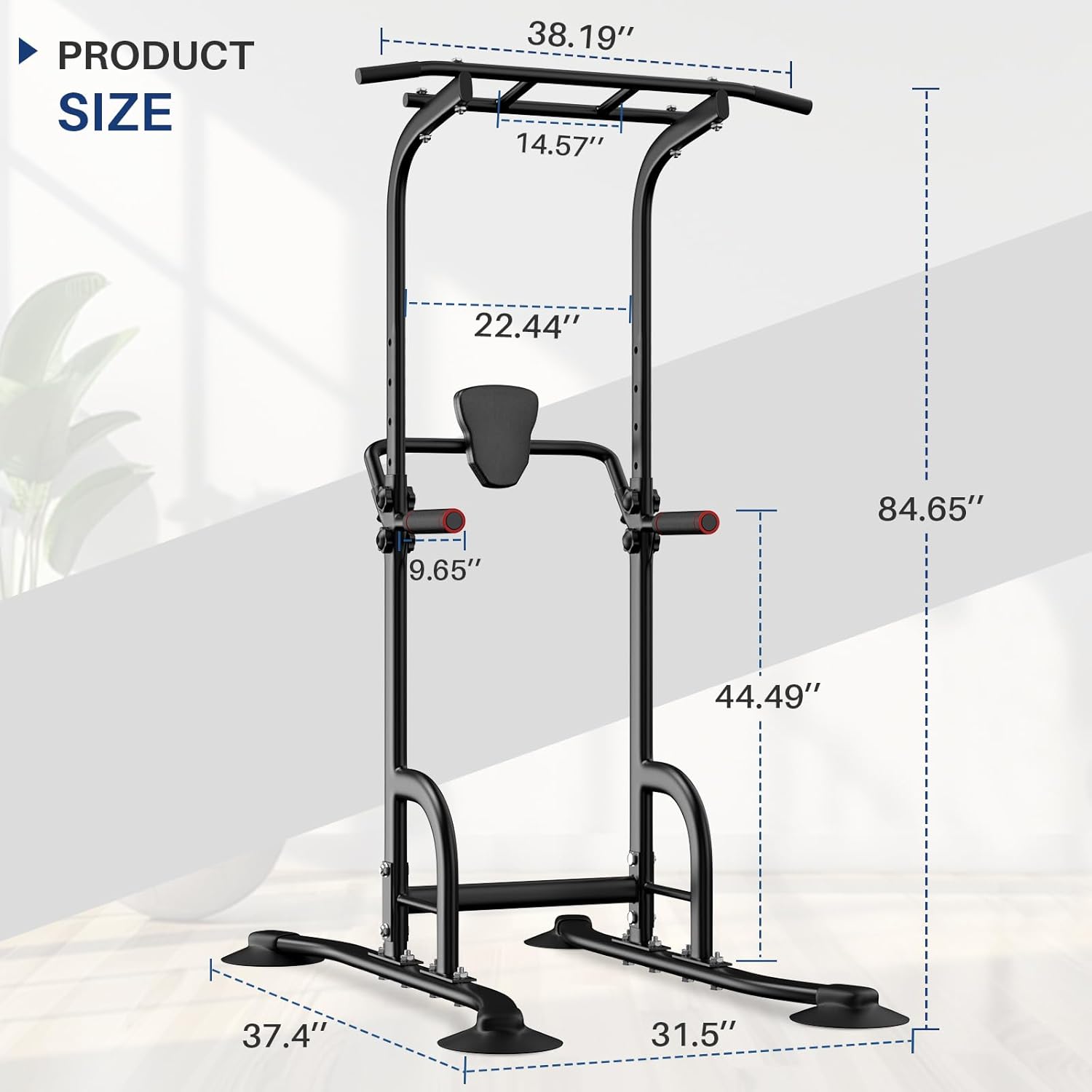 BangTong&Li Power Tower, Pull Up Bar Dip Station/Stand for Home Gym Strength Training Workout Equipment - Image 5