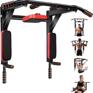 Multifunctional Wall-Mounted Pull-Up Bar – Heavy-Duty Indoor Horizontal Bar for Home Gym, Chin-Up, Punching Bag, and Exercise Equipment – Adjustable & Space-Saving (Black)