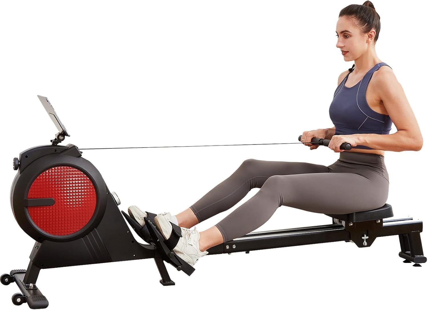 Magnetic Rowing Machine for Home with 350lb Weight Capacity, 14/32 Level Magnetic Resistance, Foldable & Compact Rower Machine, Exercise Equipment for Home Gym, Row Machine Movable