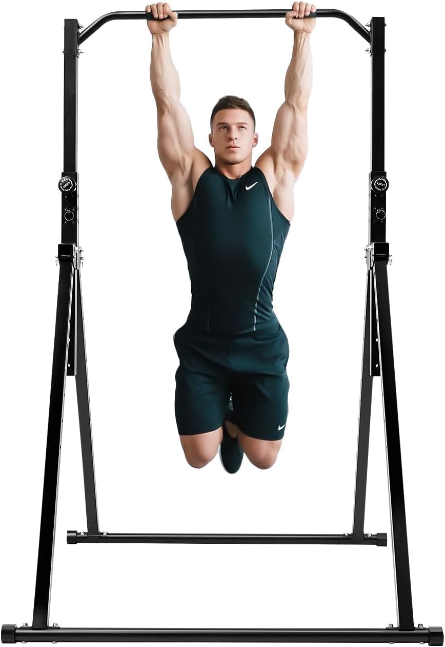 Triangular Pull Up Station, Carbon Steel Pull Up Bar for Home Gym Strength Training Equipment, 440.92 lbs 4.36 * 3.81 ft Adjustable Height Home Pull Up Bar (Free Standing)