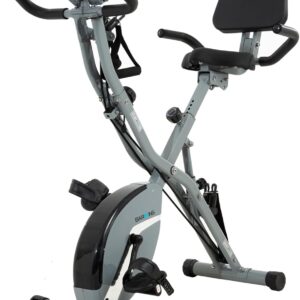 BARWING Stationary Exercise Bike for Home Workout, 5 IN 1 Foldable Indoor Cycling Bike for Seniors, 350LB Capacity, 16-Level Magnetic Resistance, Seat Backrest Adjustments