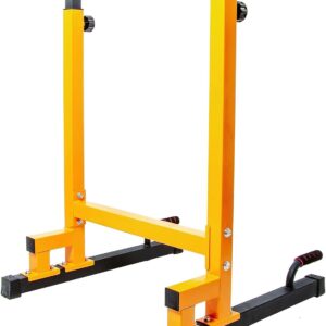 BalanceFrom Steel Frame Multi-Functional Home Gym Exercise Fitness Dip Stand Station with Adjustable Height, 500 Pound Capacity, Multiple Colors