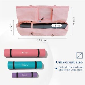 Tumaz Yoga Mat Bag | Padded Adjustable Shoulder Strap | Fits Up to 26″ Mats | Multi-Pocket Storage for Essentials | Heavy-Duty G-Hook Closure | Lightweight & Durable for Yoga, Pilates & Fitness