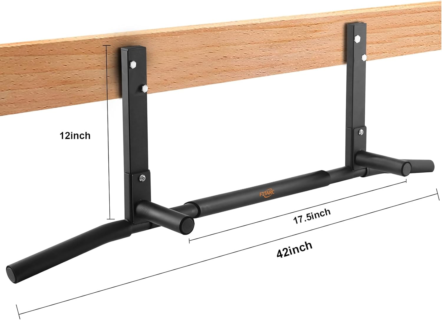 Fitarc Joist Mount Pull Up Bar, Chin Up Bar Ceiling Mount, Heavy Duty, Workout for Home Gym, 42 inch Wide -Patent Pending - Image 7