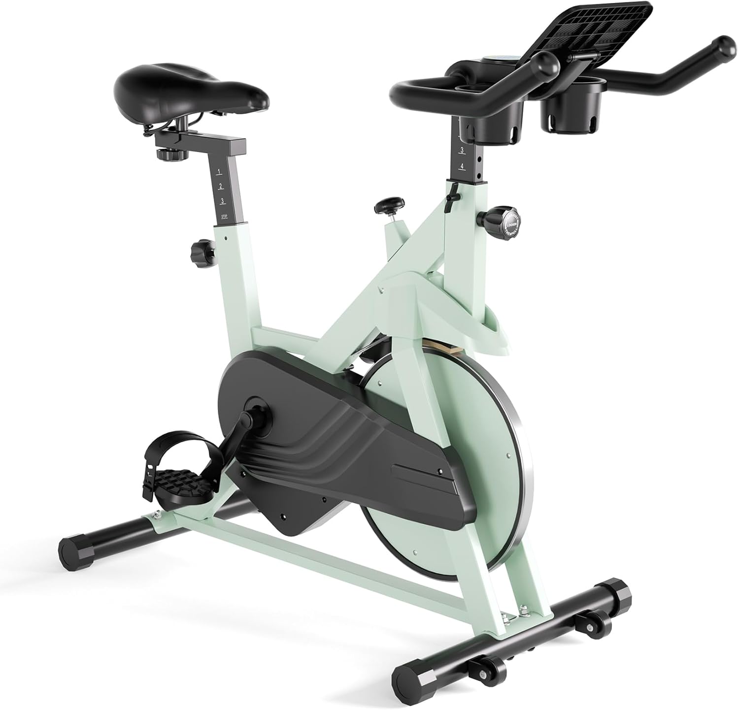 Exercise Bike, 32-Level Magnetic Resistance Stationary Bikes for Home, Low Noise 300LBS Weight Capacity Workout Cycling Bike for Home Gym with Pad Mount, LCD Monitor, Cup Holder