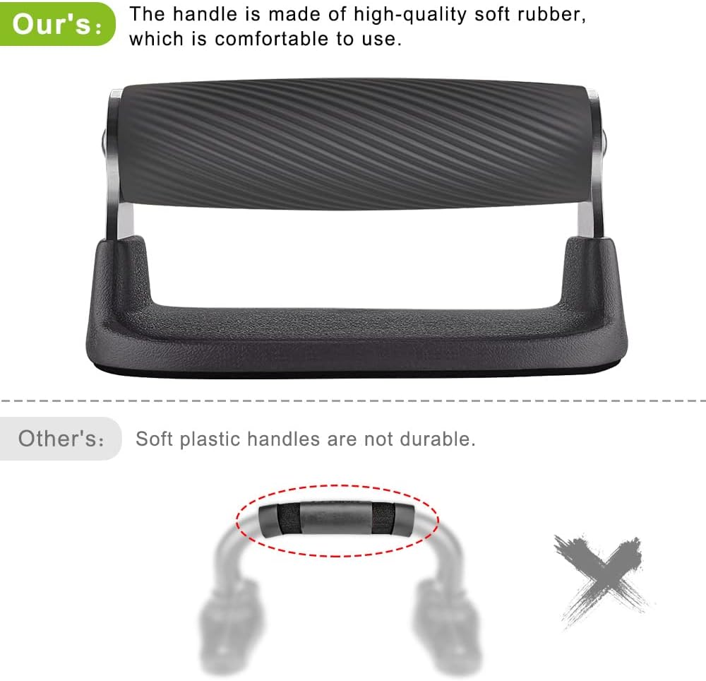 BeneLabel Push Up Bars, Pushup Stands, Anti-Slip Soft Plastic Push Up Handles, Bottom Anti-Slip Pad, Stainless Steel Support Frame, Strength Training Equipment, Perfect for Floor Workout Exercise - Image 5