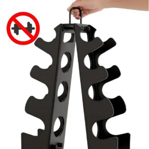 Dumbbell Rack Stand Only(Rack Only, No Dumbbells), Weight Rack for Dumbbells 5-15LB, Upgraded Handle, Compact A-Frame Weight Rack, Suitable for Home Gym