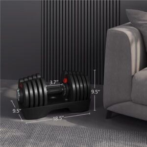 Yaheetech Adjustable Dumbbells Set 28LB/40LB/52.5LB/90LB, Fast Adjust Weight Set Pair