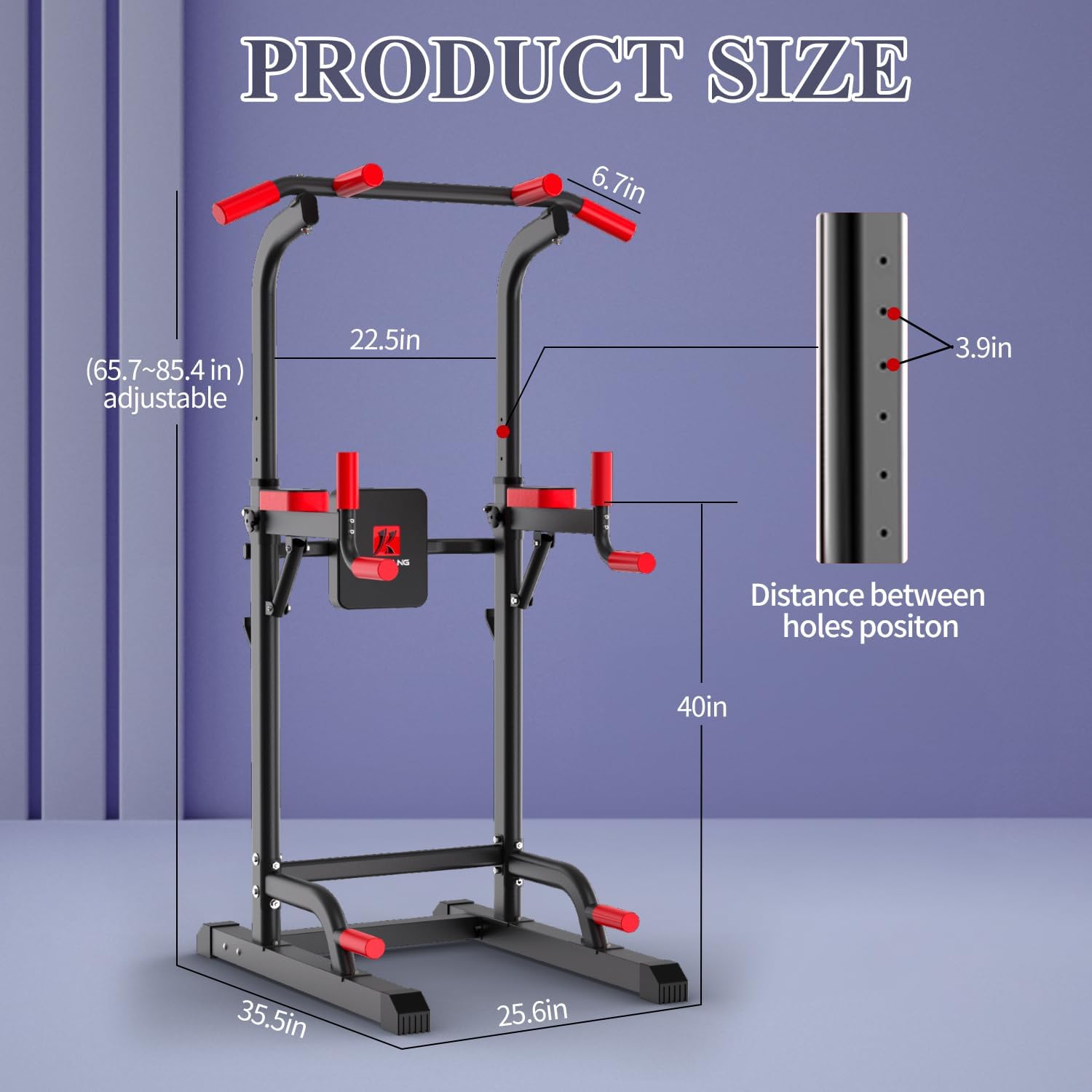 K KiNGKANG Power Tower Dip Station, Multi-Function Assistive Trainer Pull Up for Home Gym Muscle Building and Beginner Exercises,Load 450LBS - Image 4