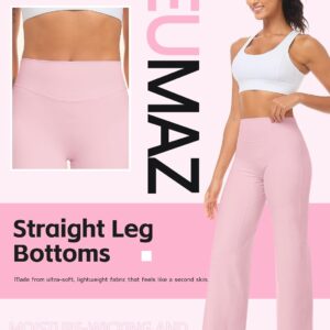 Women Straight Leggings Bottoms High Waist Gym Workout Leggings Stretch Casual Wide Leg Yoga Pants