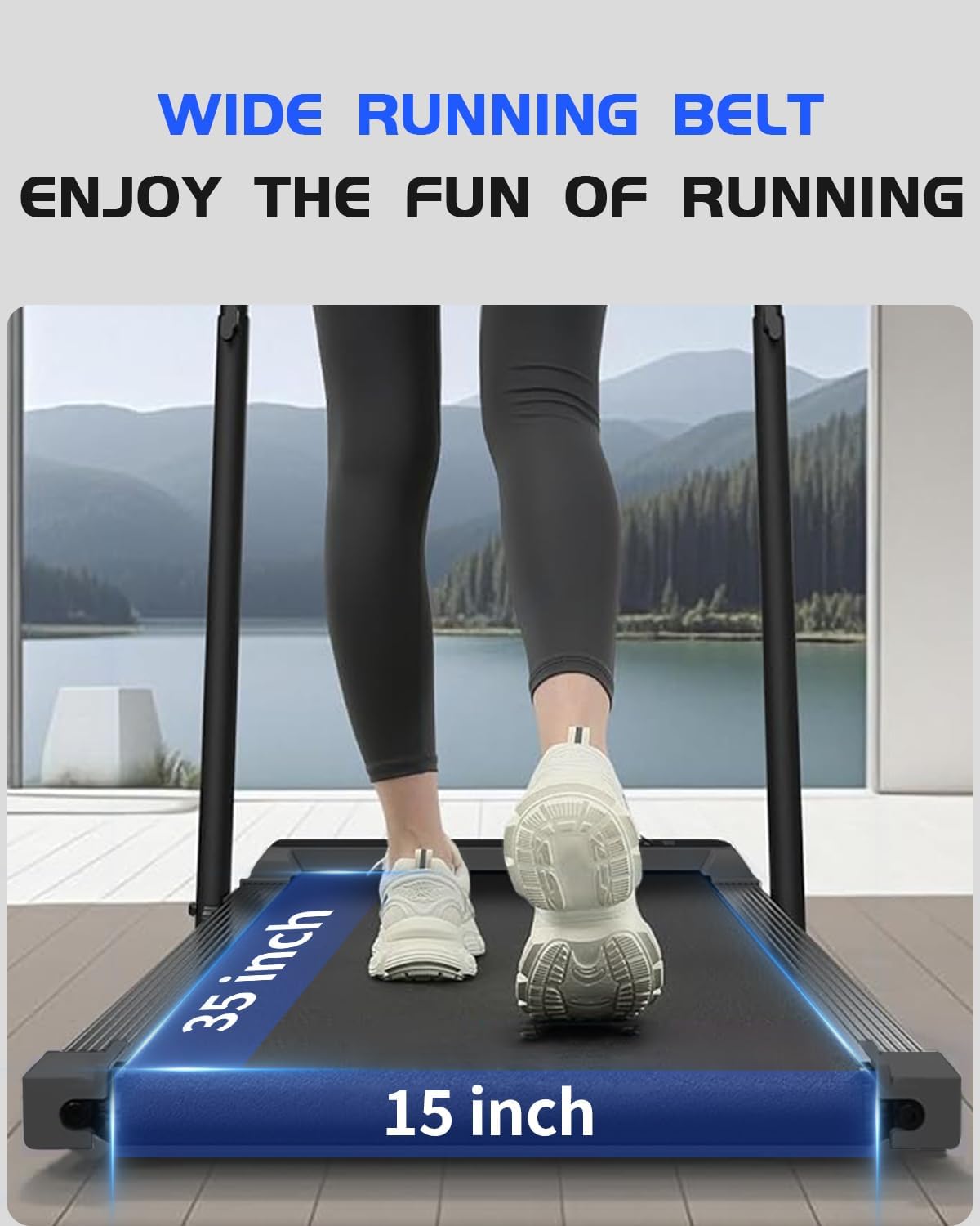 Walking Pad Treadmill Under Desk,Walking Pad for Office Home,Portable Mini Treadmill,2 in 1 Walking Jogging with Remote Control, LED Display - Image 8
