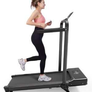 DeerRun Treadmill-Walking Pad-Under Desk Treadmill, 3 in 1 Folding Treadmill, 3.0HP Quiet Foldable Portable Treadmill, 300 lbs Capacity Treadmills for Home Small Spaces with Remote Control and APP