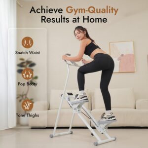 Stair Stepper with Adjustable Resistance – Stair Climber for Home Gym, Folding Cardio Machine with Extended Step Range, Adjustable Handlebar & Pedals, Tablet Holder by MACYO