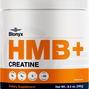 HMB + Creatine Supplement – 3g Daily HMB for Enhanced Strength, Power & Recovery, Ideal for High-Intensity Athletes, 30-Day Supply