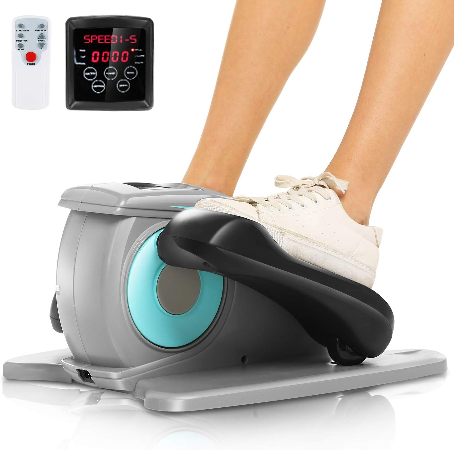 ANCHEER Under Desk Elliptical Machine - Quiet Pedal Exerciser for Seniors, Office & Home, Low-Impact Seated Leg Workout Equipment, Smart LCD Display, Remote Control - Image 4