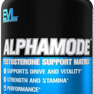 Evlution Nutrition Alphamode – Support Matrix for Men – Performance + Recovery Supplement Strength + Stamina Support – Vitamin D3 & B6, Ashwagandha Root & Horny Goat Weed Extract – 30 Servings