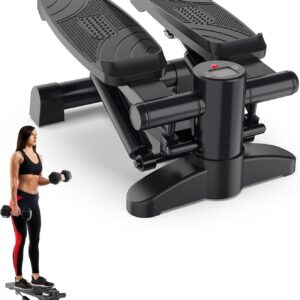 Mini Stepper Exercise Machine Under Desk, Stepper Machine 300LB Weight Limit,Mini at Home Stair Stepper No Nise,2 MM Thickness Steel Step Machine for Exercise at Home Hydraulic