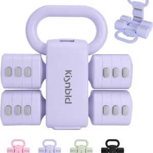 Adjustable Dumbbell Set of 2, 4 in 1 Free Weights Dumbbells Set for Women with Fast Adjustment, Each 2lb 3lb 4lb 5lb Hand Weights Set for Home Gym & Outdoor Exercise Training