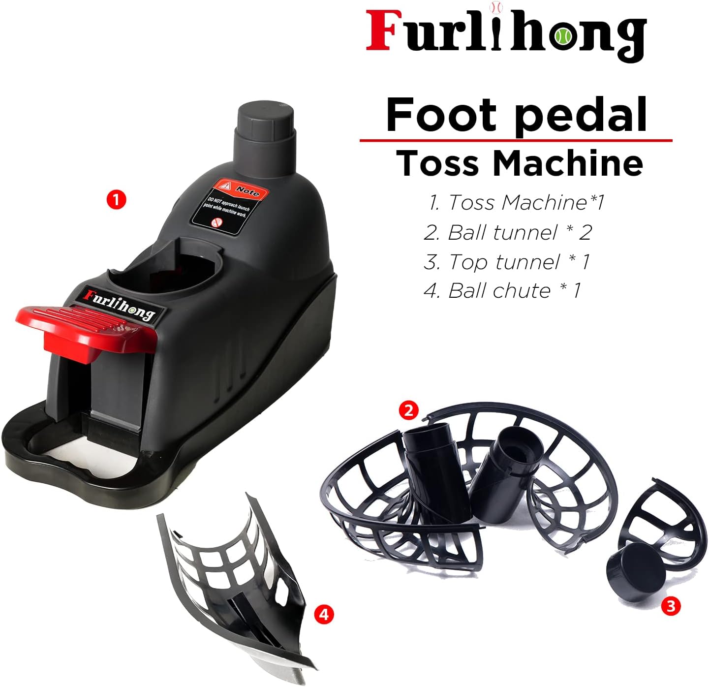 Furlihong 898BH Baseball Soft Toss Machine, Angle Adjustable, Step On Paddle and Release to Launch, No Power Supply Needed, Works with Regulation Baseball - Image 4