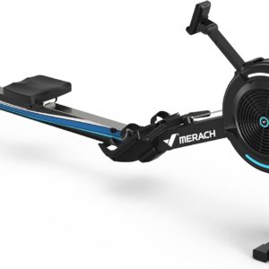 MERACH Rowing Machines for Home, Adjustable Air Resistance Professional Indoor Rowing Machine, Ergonomic Comfort Seat, Performance Monitor and Device Holder, Easy Storage