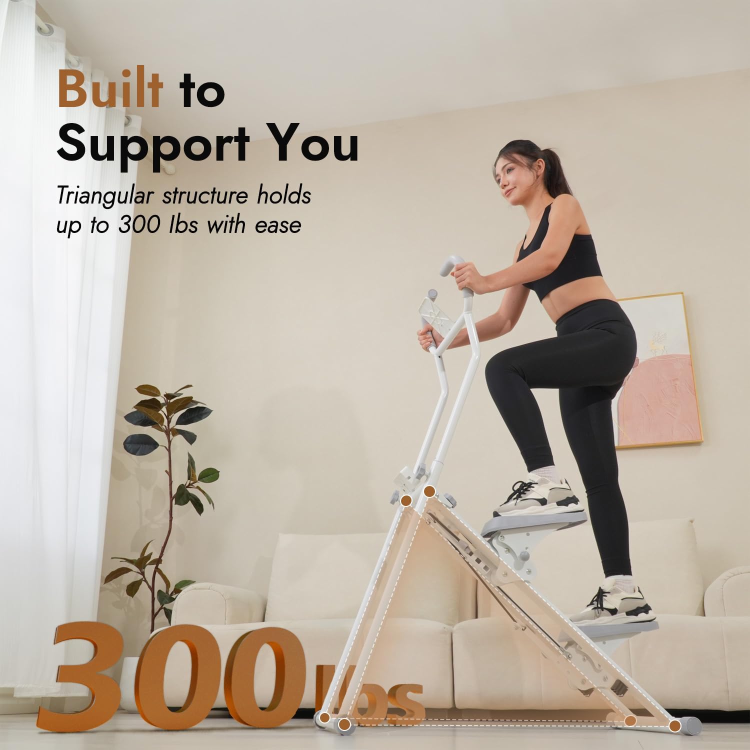 Stair Stepper with Adjustable Resistance - Stair Climber for Home Gym, Folding Cardio Machine with Extended Step Range, Adjustable Handlebar & Pedals, Tablet Holder by MACYO - Image 8