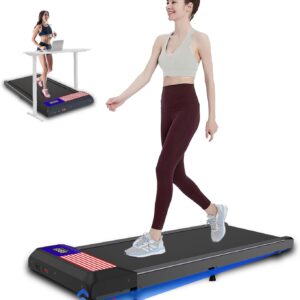 Walking Mat,Under Desk Treadmill 2.5HP for Home and Office, 265Lbs Weight Capacity,Treadmill with APP &Remote Control, LED Display